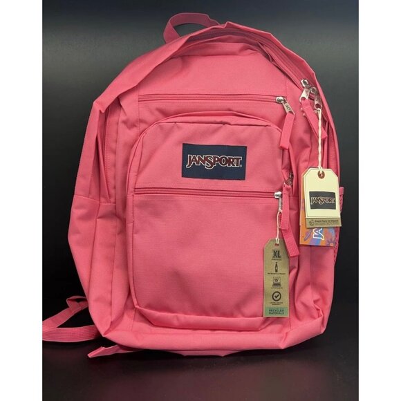 Jansport Big Student Backpack XL Posh Pink NWT Laptop Compartment & More - Picture 1 of 8